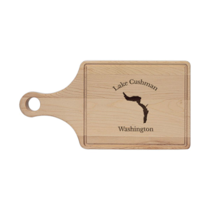 Washington  Lake  Cushman  Engraved  Cutting  Board  front  position  view  from  front  maple.webp