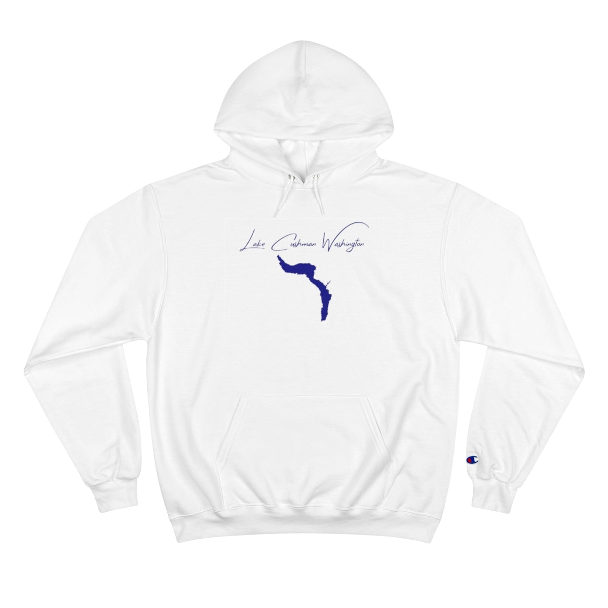 Washington  Lake  Cushman  Hoodie  front  position  view  from  front  white.webp
