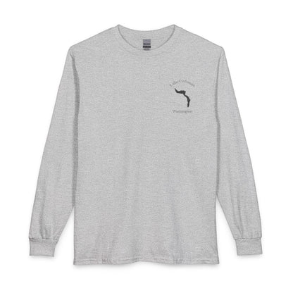 Washington  Lake  Cushman  Long  Sleeve  Fishing  T-shirt  front  position  view  from  front  sport  grey.webp