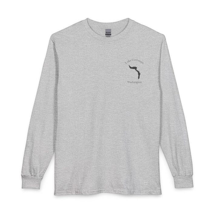 Washington  Lake  Cushman  Long  Sleeve  Fishing  T-shirt  front  position  view  from  front  sport  grey.webp