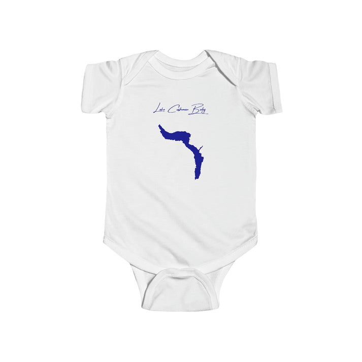 Washington  Lake  Cushman  Onesie  front  position  view  from  front  white.webp