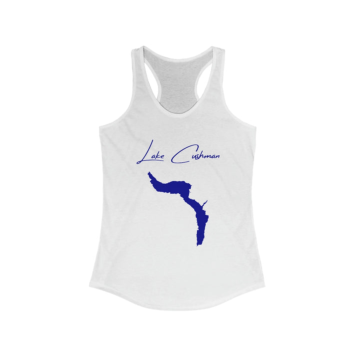 Washington  Lake  Cushman  Racerback-Tank  front  position  view  from  front  solid  white.webp