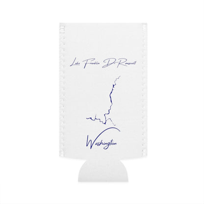 Washington  Lake  Franklin  D.  Roosevelt  Slim  Can  Koozie  front  position  view  from  flat-front  white.webp