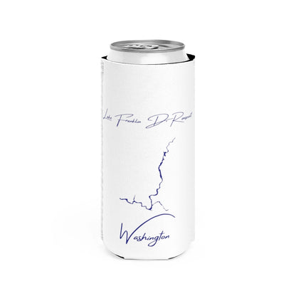Washington  Lake  Franklin  D.  Roosevelt  Slim  Can  Koozie  front  position  view  from  front  white.webp