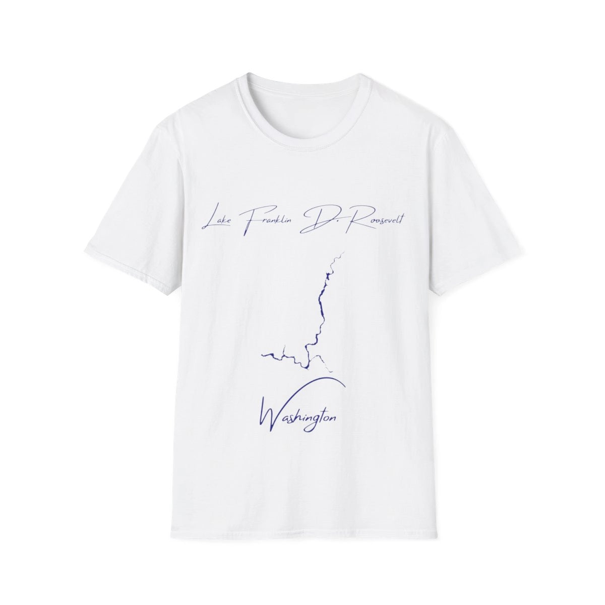 Washington  Lake  Franklin  D.  Roosevelt  T-shirt  front  position  view  from  front  white.webp