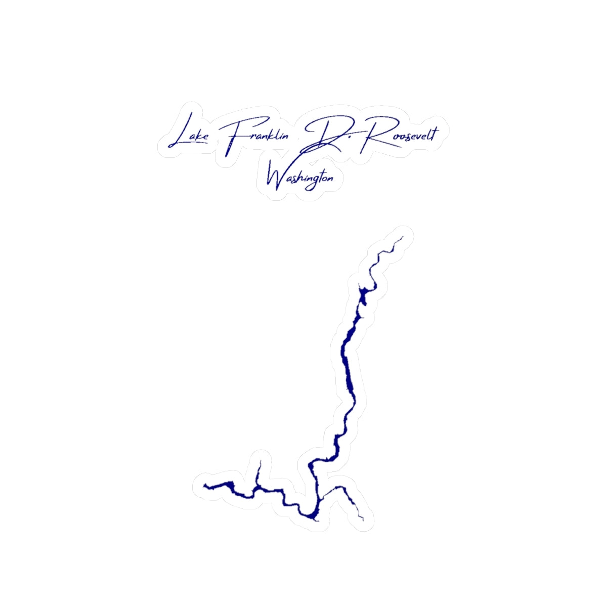 Washington  Lake  Franklin  D.  Roosevelt  Vinyl  Decal  other  position  view  from  front  4  x  6.webp