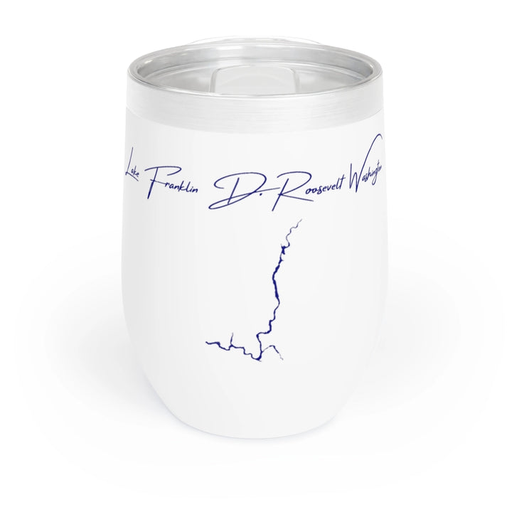 Washington  Lake  Franklin  D.  Roosevelt  Wine  Tumbler  front  position  view  from  front  white.webp