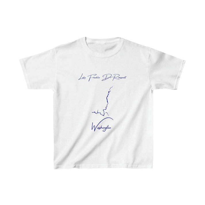 Washington  Lake  Franklin  D.  Roosevelt  Youth  T-shirt  front  position  view  from  front  white.webp