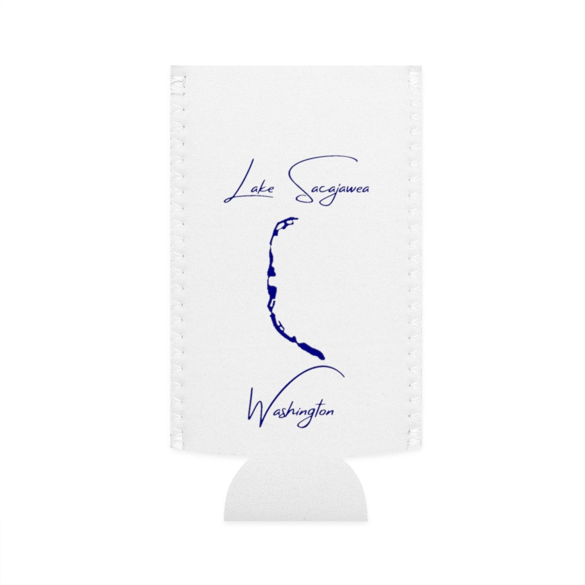Washington  Lake  Sacajawea  Slim  Can  Koozie  front  position  view  from  flat-front  white.webp