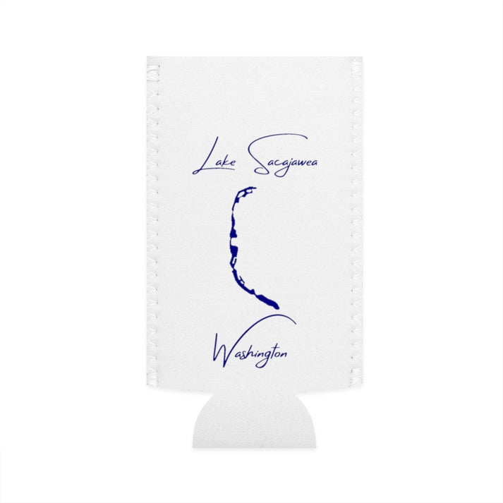 Washington  Lake  Sacajawea  Slim  Can  Koozie  front  position  view  from  flat-front  white.webp
