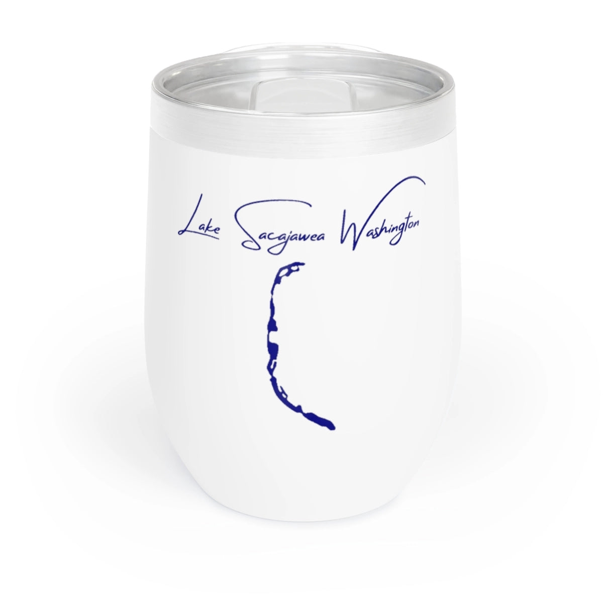 Washington  Lake  Sacajawea  Wine  Tumbler  front  position  view  from  front  white.webp