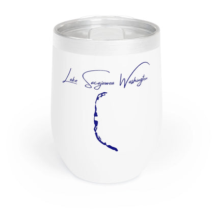 Washington  Lake  Sacajawea  Wine  Tumbler  front  position  view  from  front  white.webp