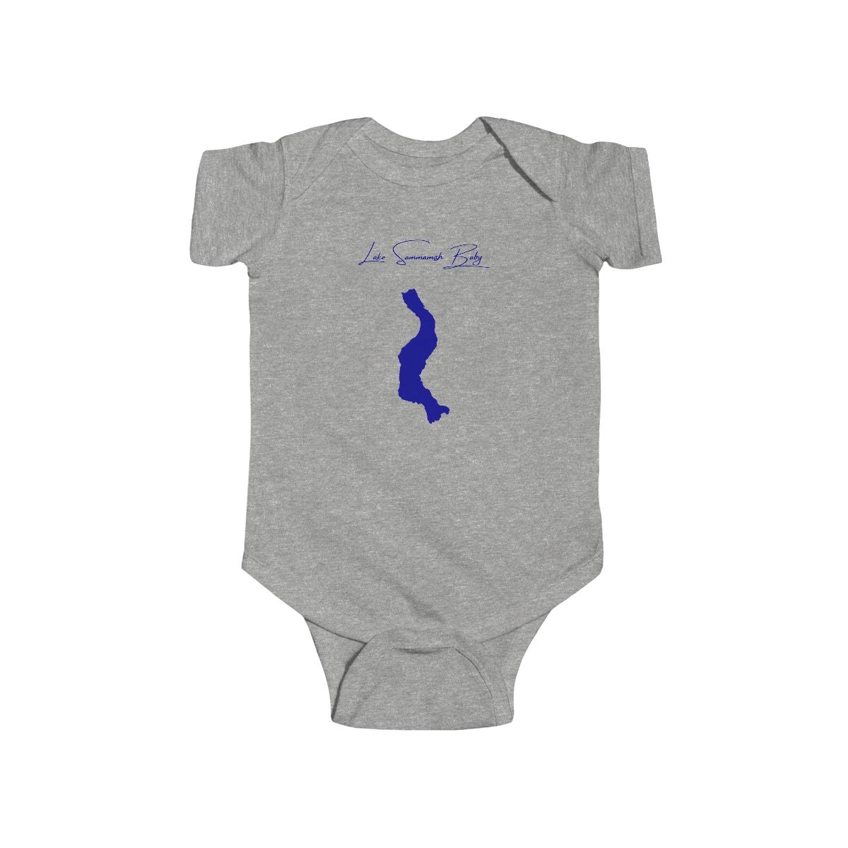 Washington  Lake  Sammamish  Onesie  front  position  view  from  front  heather.webp