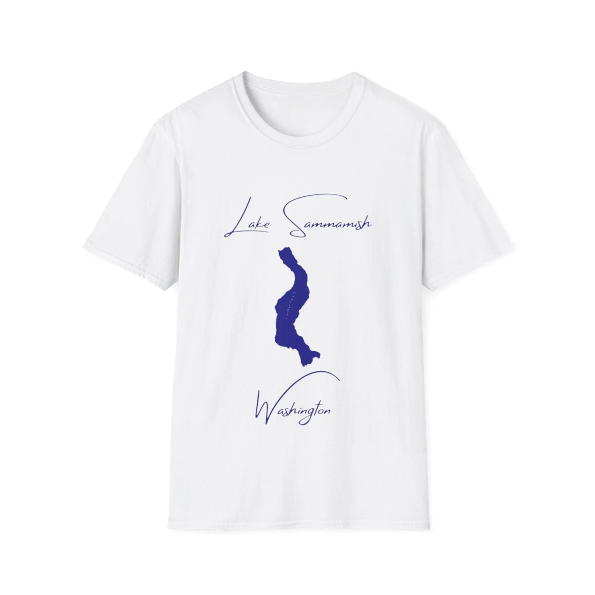 Washington  Lake  Sammamish  T-shirt  front  position  view  from  front  white.webp