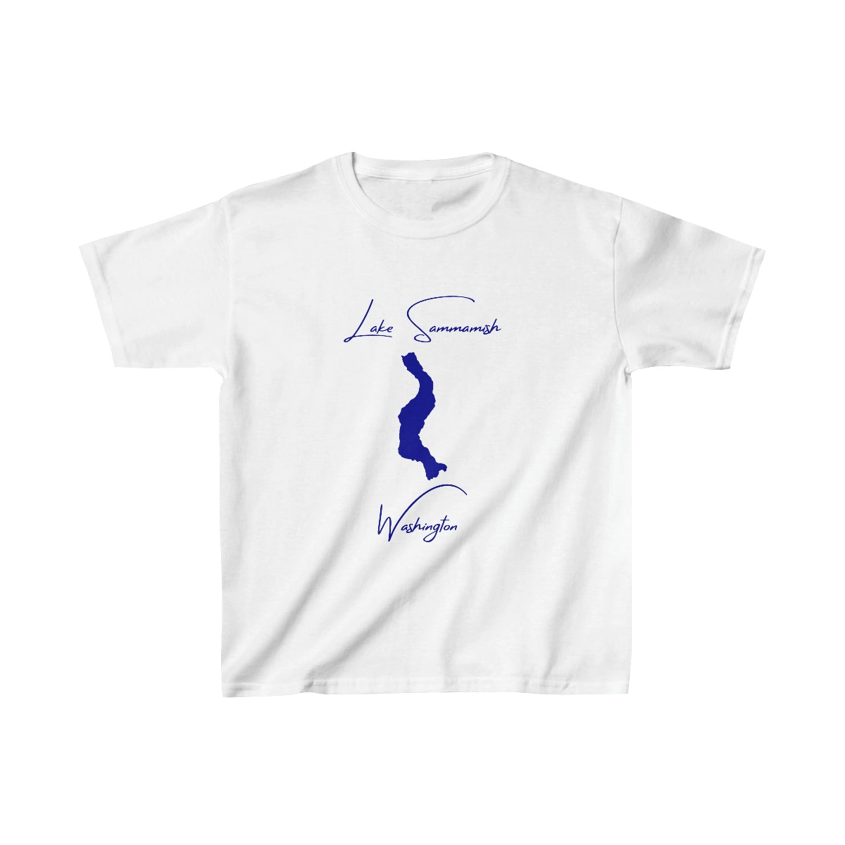Washington  Lake  Sammamish  Youth  T-shirt  front  position  view  from  front  white.webp