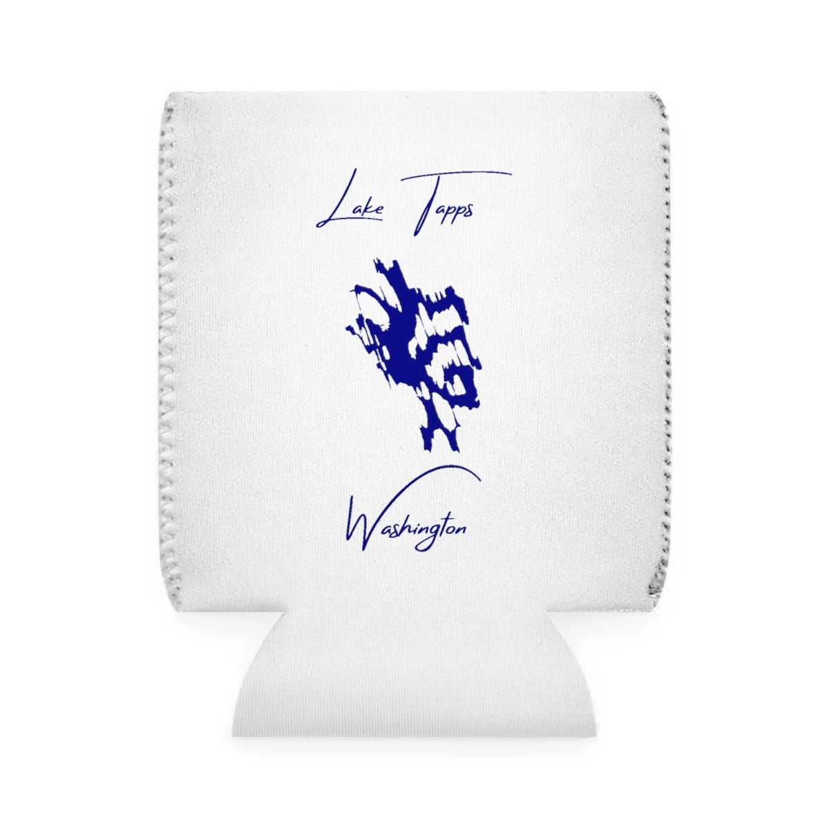 Washington  Lake  Tapps  Can  Koozie  front  position  view  from  front-1  white.webp