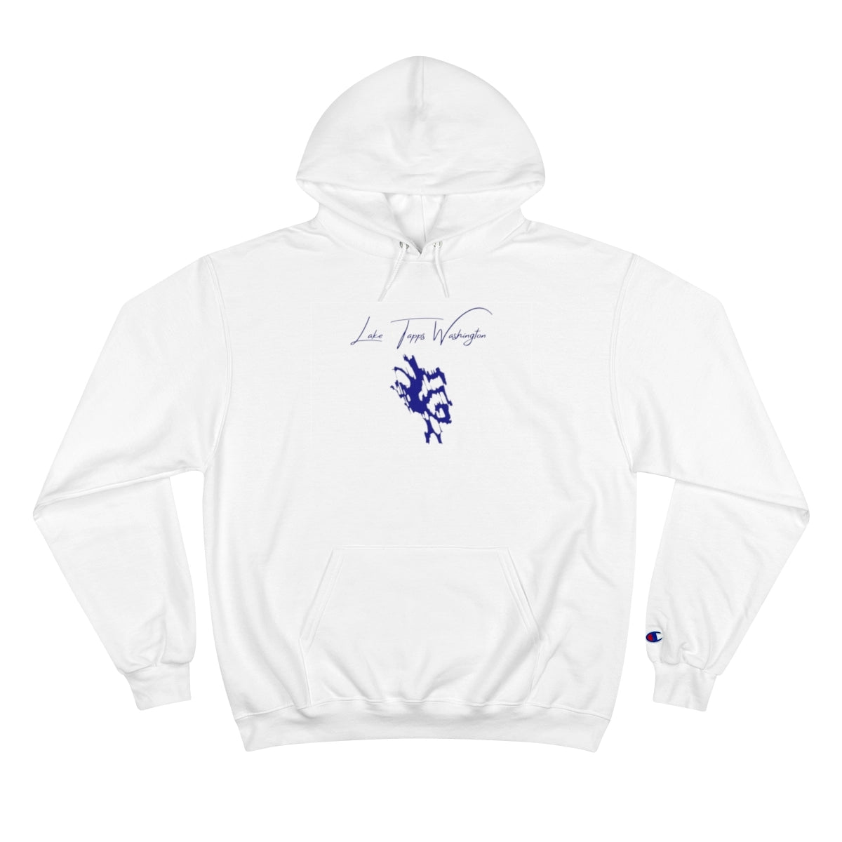 Washington  Lake  Tapps  Hoodie  front  position  view  from  front  white.webp