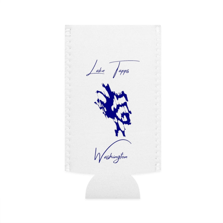 Washington  Lake  Tapps  Slim  Can  Koozie  front  position  view  from  flat-front  white.webp