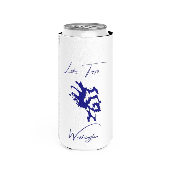 Washington  Lake  Tapps  Slim  Can  Koozie  front  position  view  from  front  white.webp