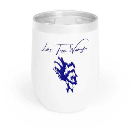 Washington  Lake  Tapps  Wine  Tumbler  front  position  view  from  front  white.webp