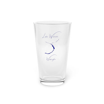 Washington  Lake  Wallula  16oz  Pint  Glass  front  position  view  from  front  16oz.webp