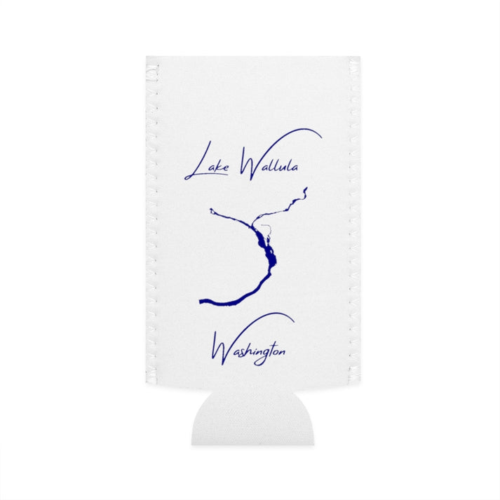 Washington  Lake  Wallula  Slim  Can  Koozie  front  position  view  from  flat-front  white.webp