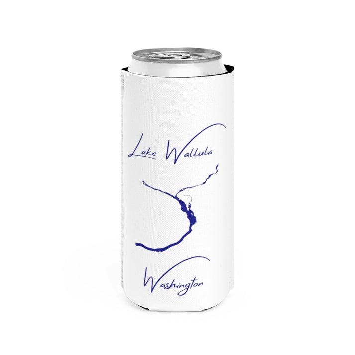 Washington  Lake  Wallula  Slim  Can  Koozie  front  position  view  from  front  white.webp