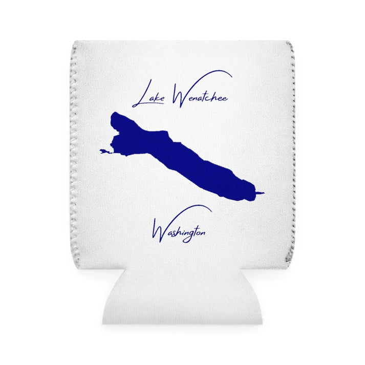 Washington  Lake  Wenatchee  Can  Koozie  front  position  view  from  front-1  white.webp