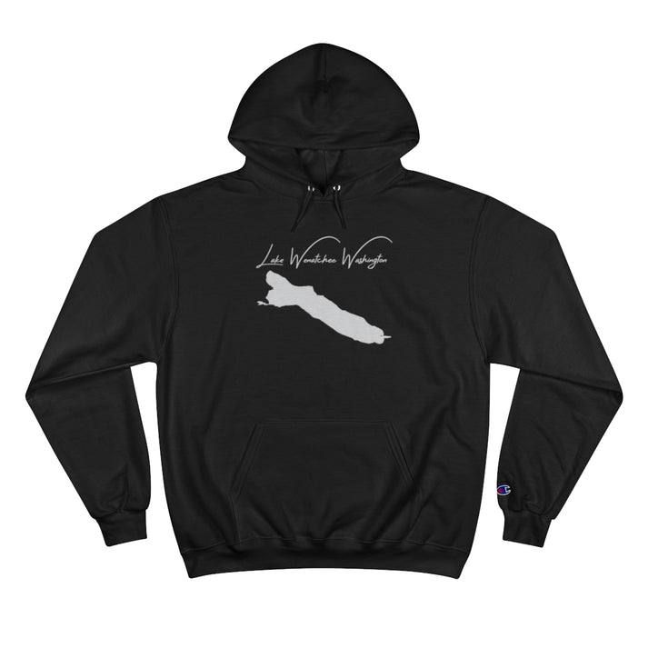 Washington  Lake  Wenatchee  Hoodie  front  position  view  from  front  black.webp