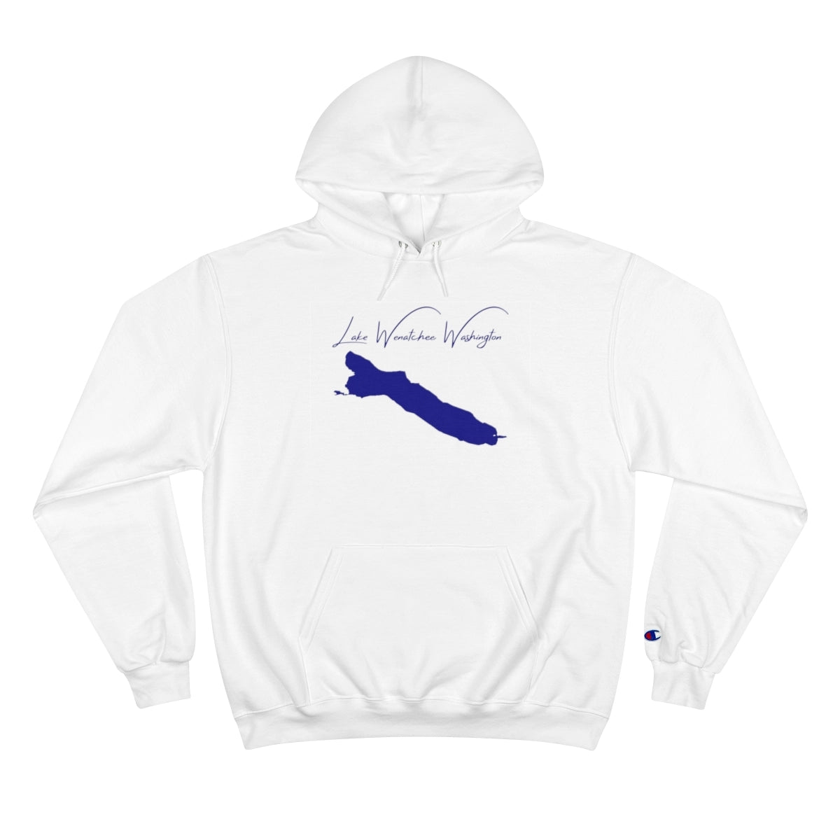 Washington  Lake  Wenatchee  Hoodie  front  position  view  from  front  white.webp
