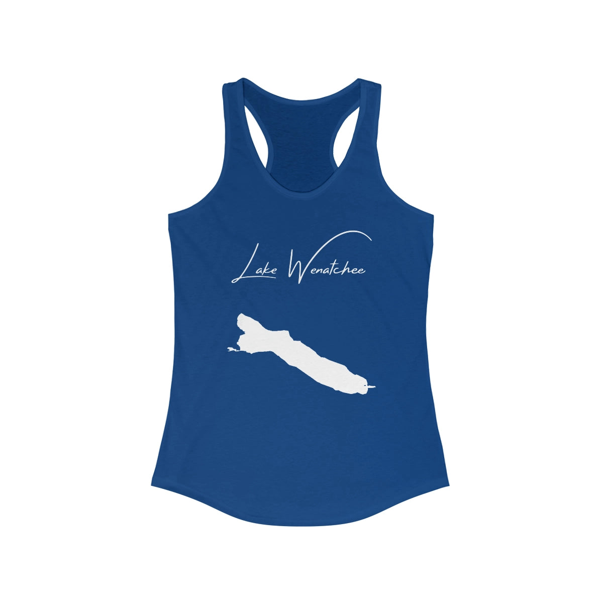 Washington  Lake  Wenatchee  Racerback-Tank  front  position  view  from  front  solid  royal.webp