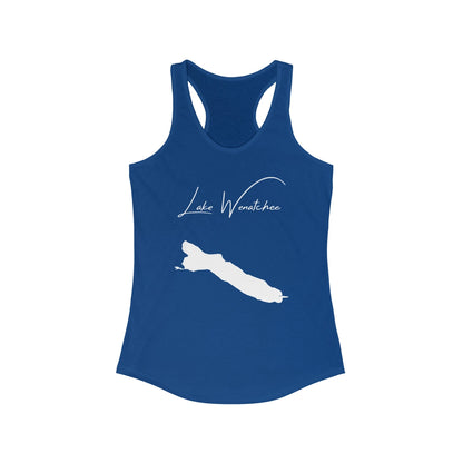 Washington  Lake  Wenatchee  Racerback-Tank  front  position  view  from  front  solid  royal.webp