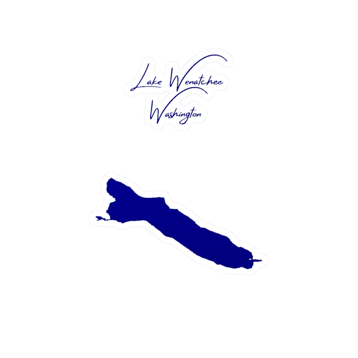 Washington  Lake  Wenatchee  Vinyl  Decal  other  position  view  from  front  4  x  6.webp