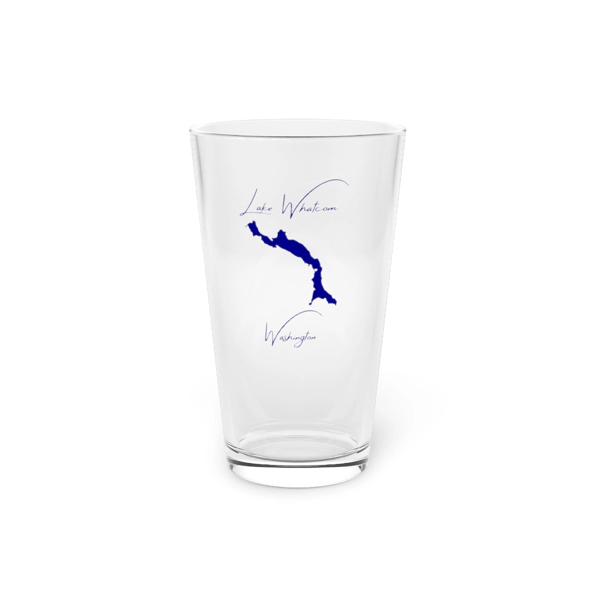 Washington  Lake  Whatcom  16oz  Pint  Glass  front  position  view  from  front  16oz.webp