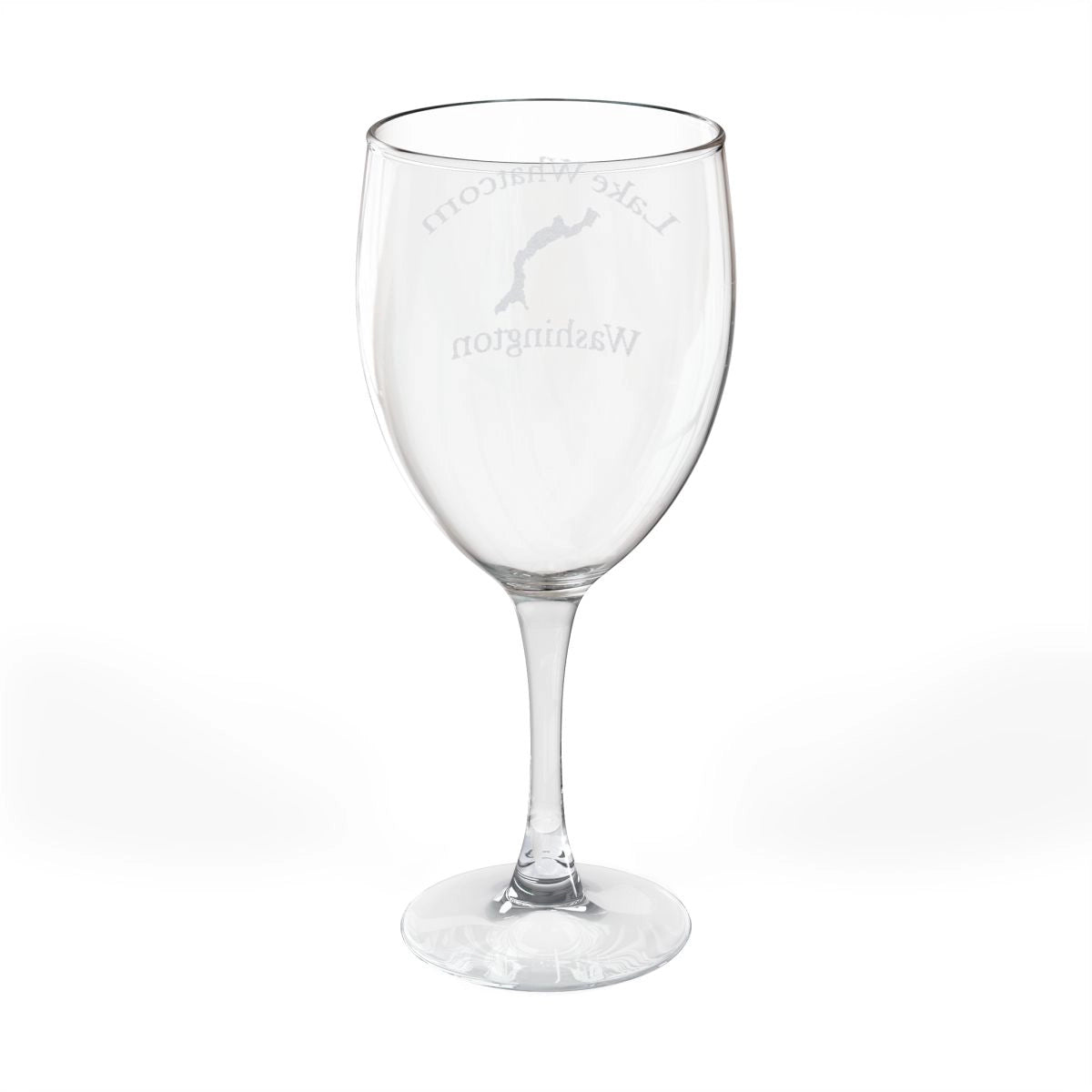 Washington  Lake  Whatcom  Engraved  Wine  Glass  other  position  view  from  back  10.5oz.webp