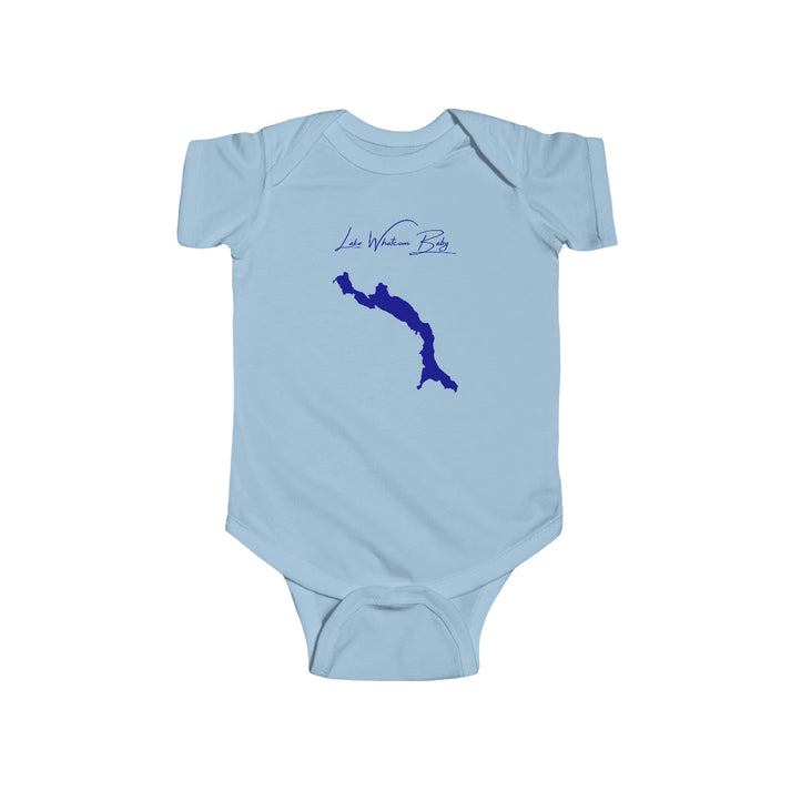 Washington  Lake  Whatcom  Onesie  front  position  view  from  front  light  blue.webp