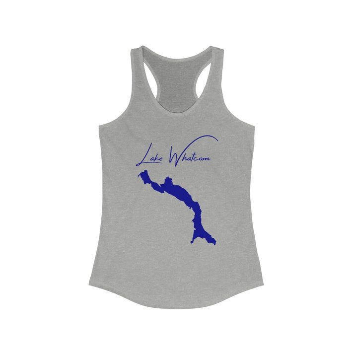 Washington  Lake  Whatcom  Racerback-Tank  front  position  view  from  front  heather  grey.webp