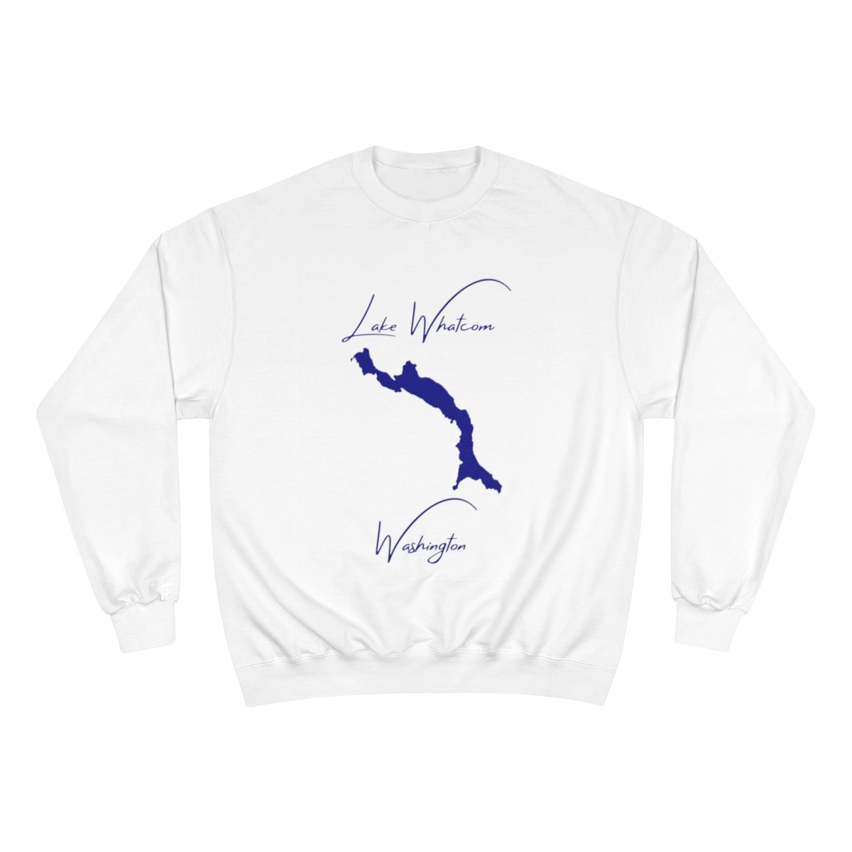Washington  Lake  Whatcom  Sweatshirt  front  position  view  from  front  white.webp
