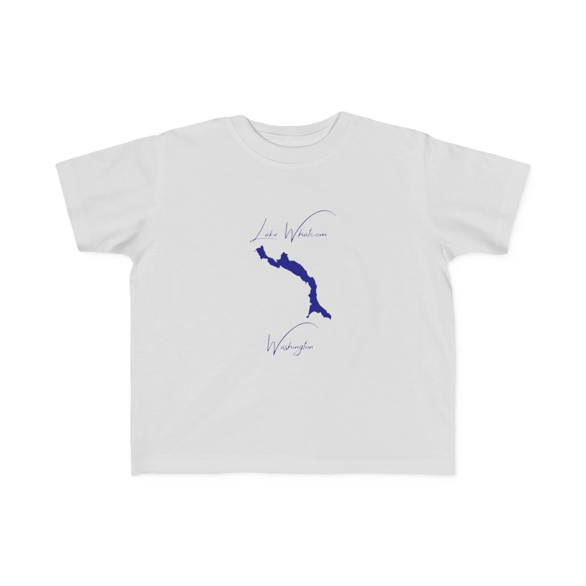 Washington  Lake  Whatcom  Toddler  T-shirt  front  position  view  from  front  silver.webp