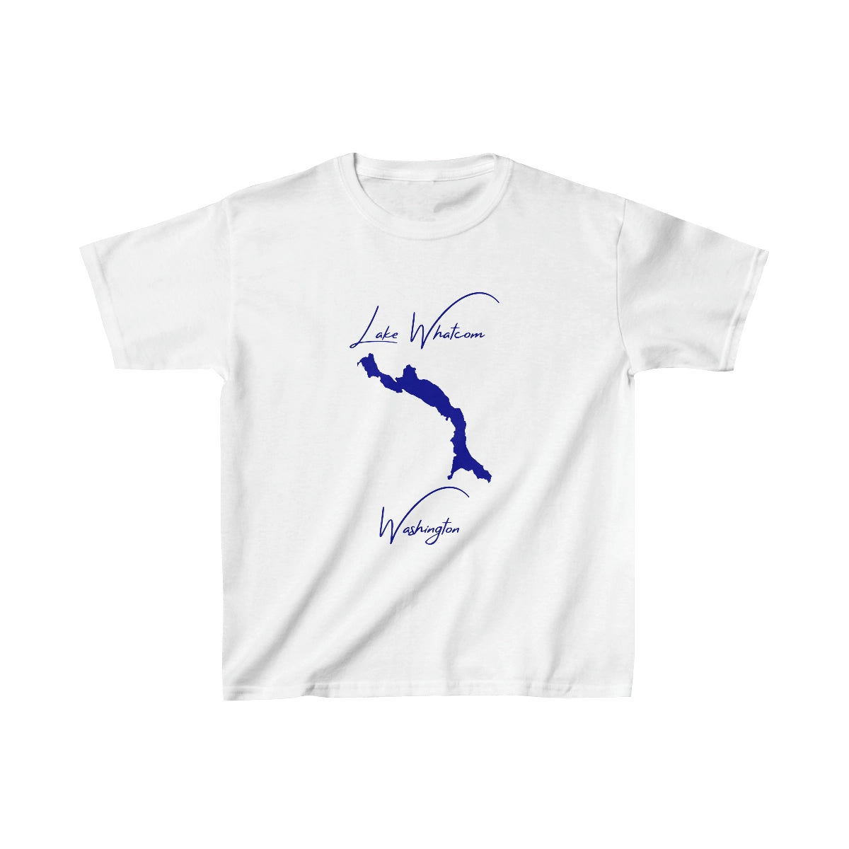 Washington  Lake  Whatcom  Youth  T-shirt  front  position  view  from  front  white.webp