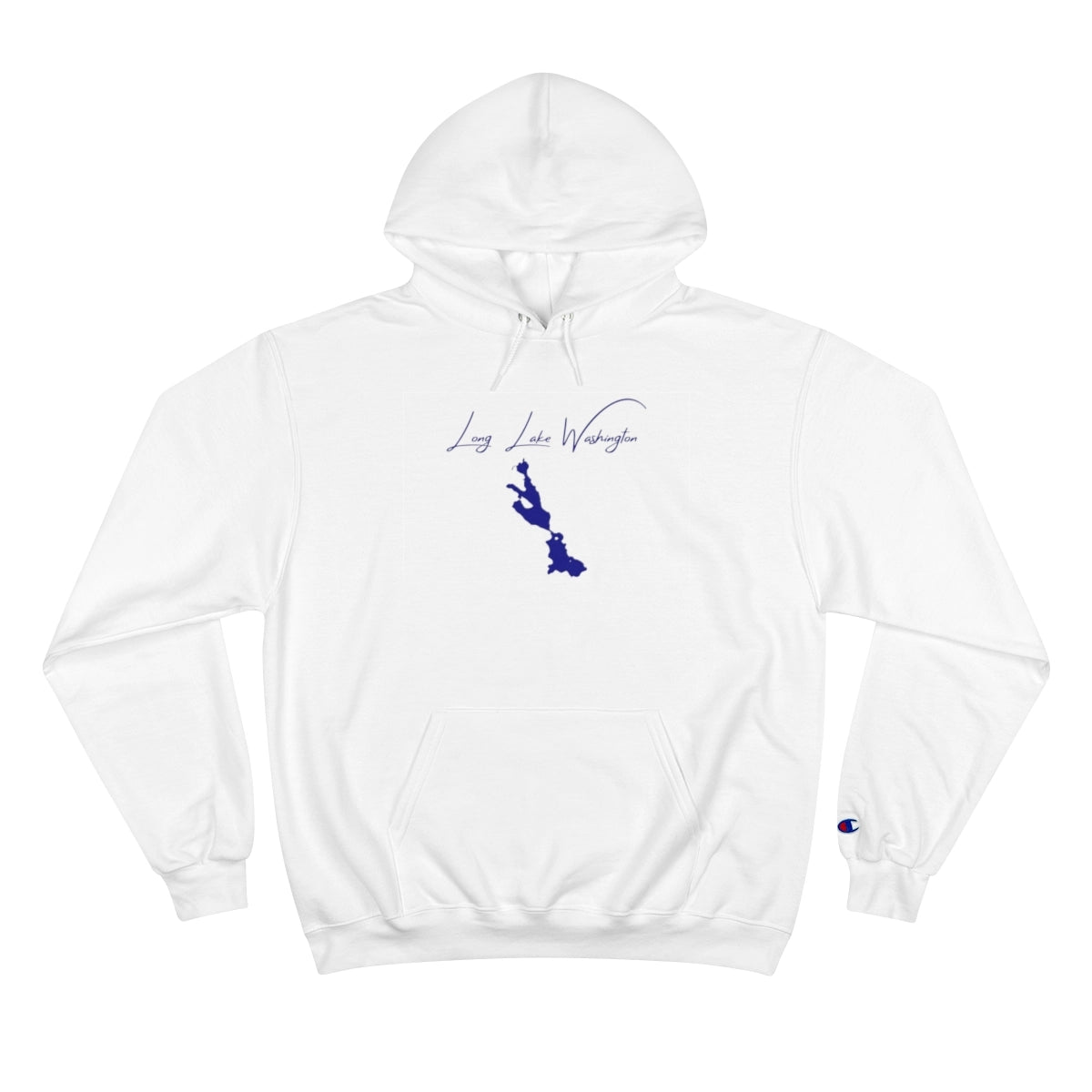Washington  Long  Lake  Hoodie  front  position  view  from  front  white.webp