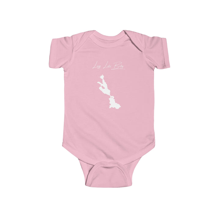 Washington  Long  Lake  Onesie  front  position  view  from  front  pink.webp