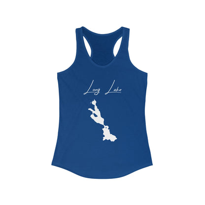 Washington  Long  Lake  Racerback-Tank  front  position  view  from  front  solid  royal.webp