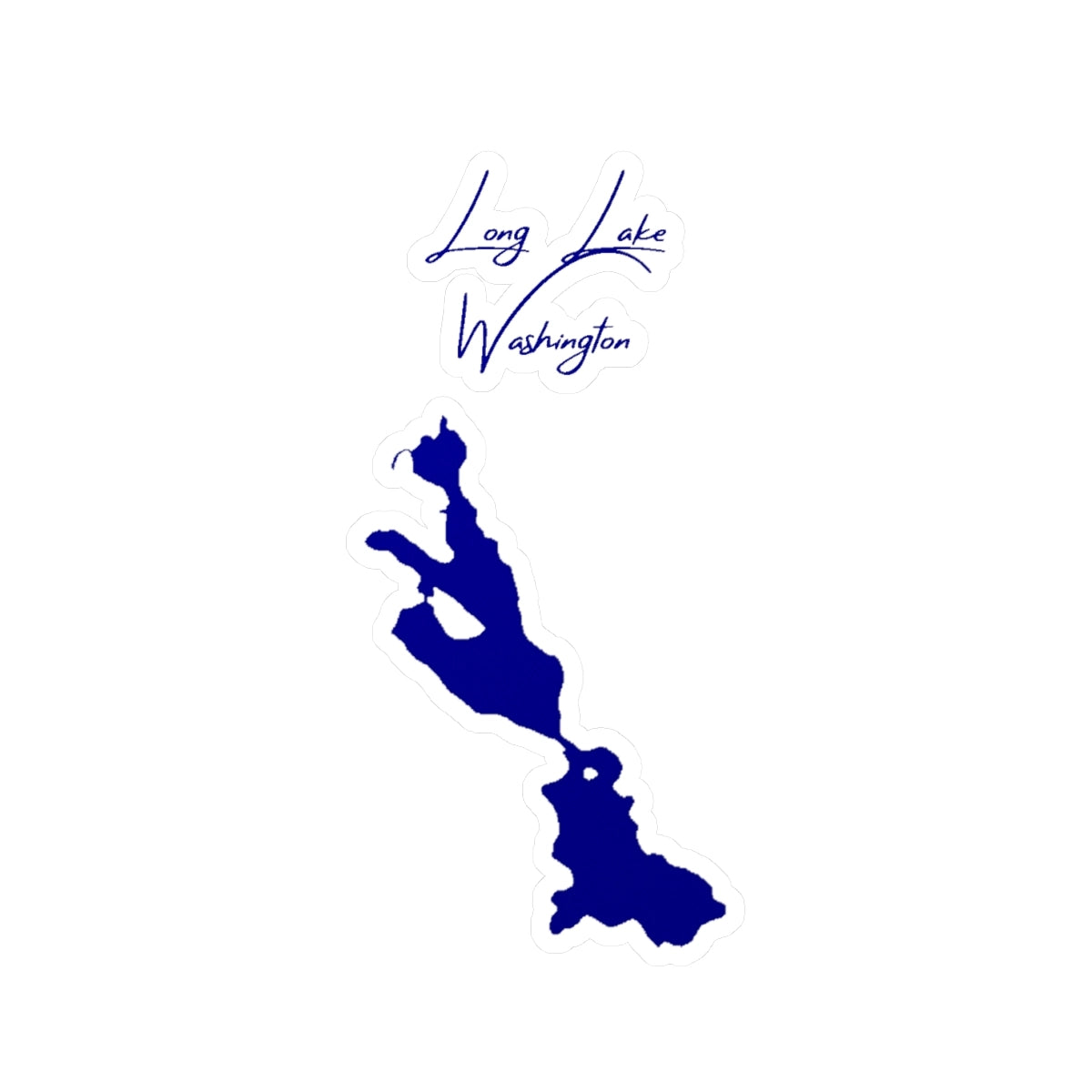 Washington  Long  Lake  Vinyl  Decal  other  position  view  from  front  4  x  6.webp