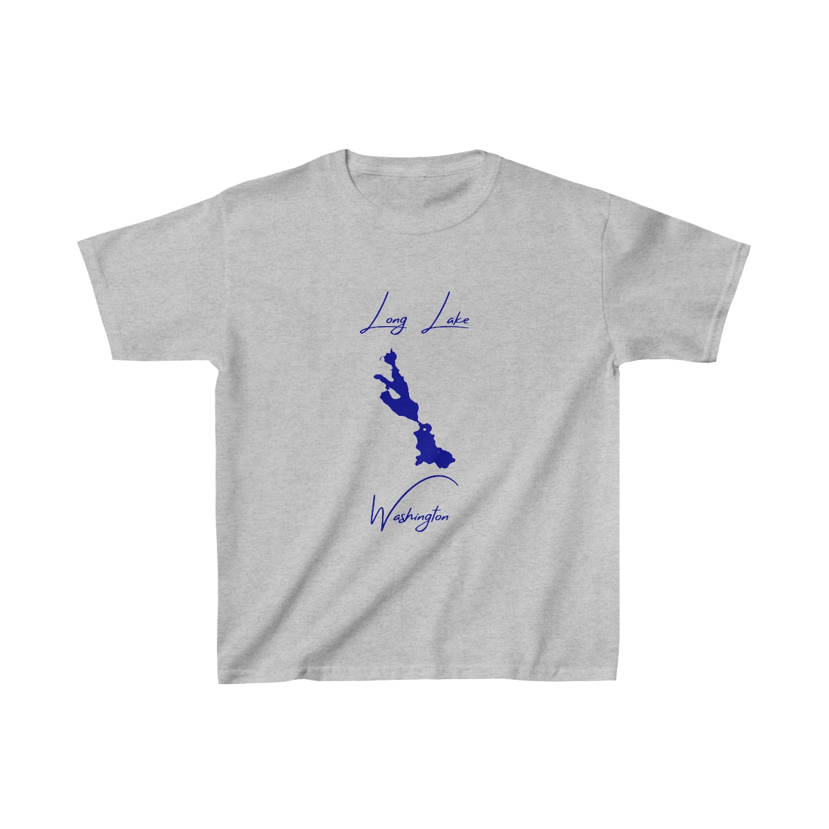 Washington  Long  Lake  Youth  T-shirt  front  position  view  from  front  sport  grey.webp