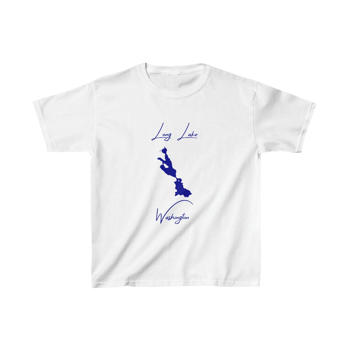 Washington  Long  Lake  Youth  T-shirt  front  position  view  from  front  white.webp