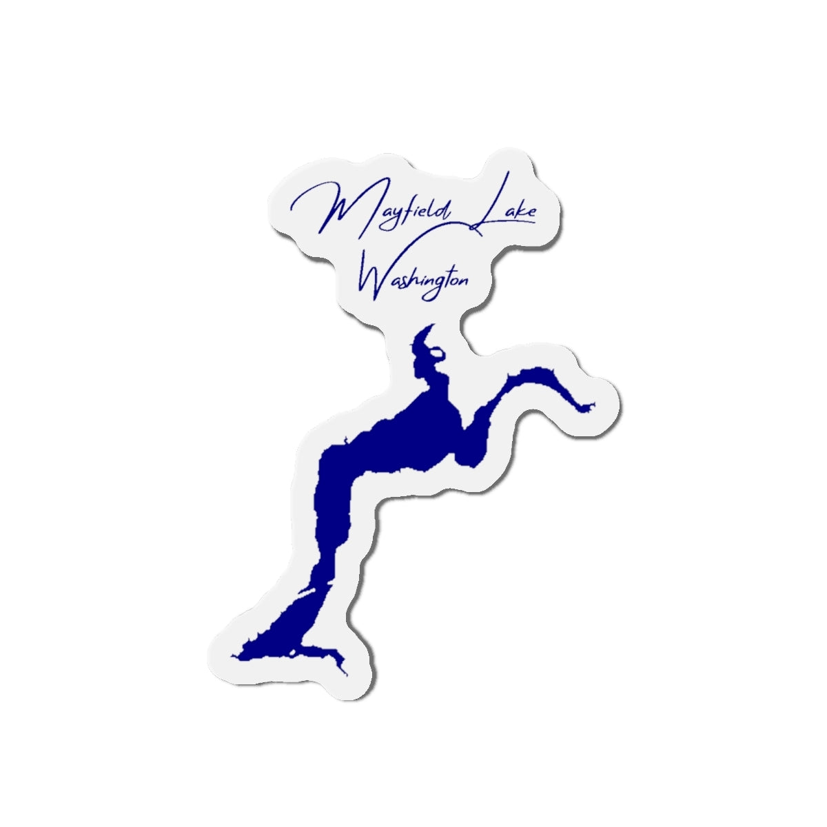Washington  Mayfield  Lake  Die  Cut  Magnet  front  position  view  from  front  4  x  4.webp