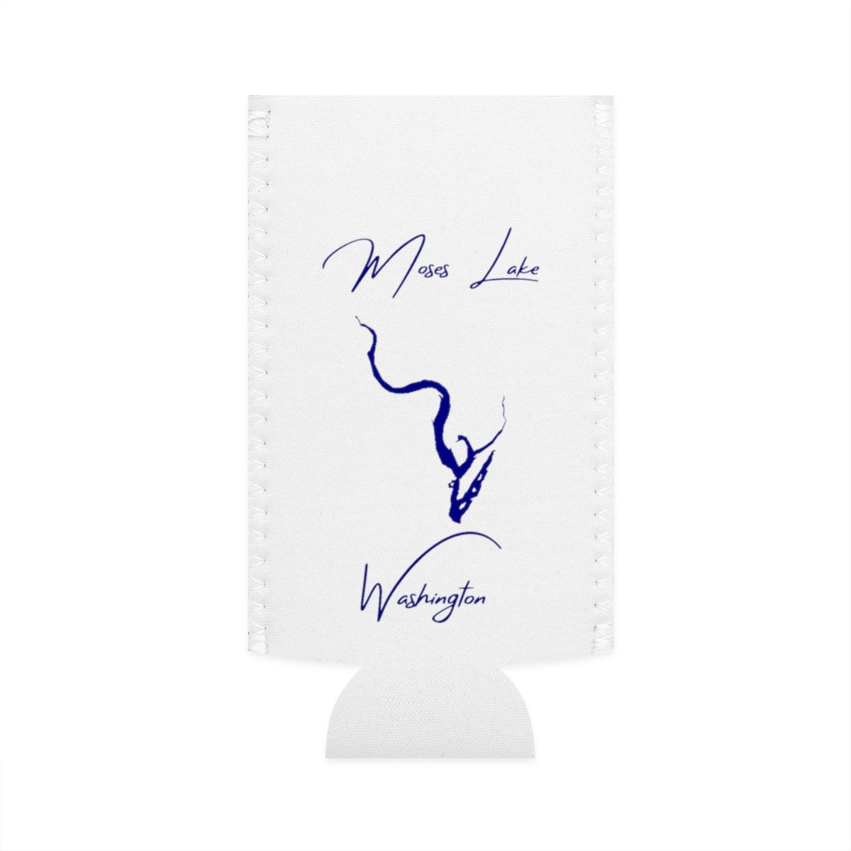 Washington  Moses  Lake  Slim  Can  Koozie  front  position  view  from  flat-front  white.webp