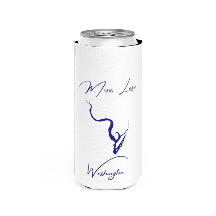 Washington  Moses  Lake  Slim  Can  Koozie  front  position  view  from  front  white.webp