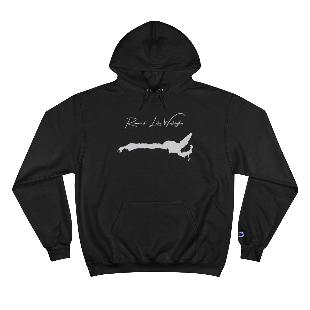 Washington  Rimrock  Lake  Hoodie  front  position  view  from  front  black.webp